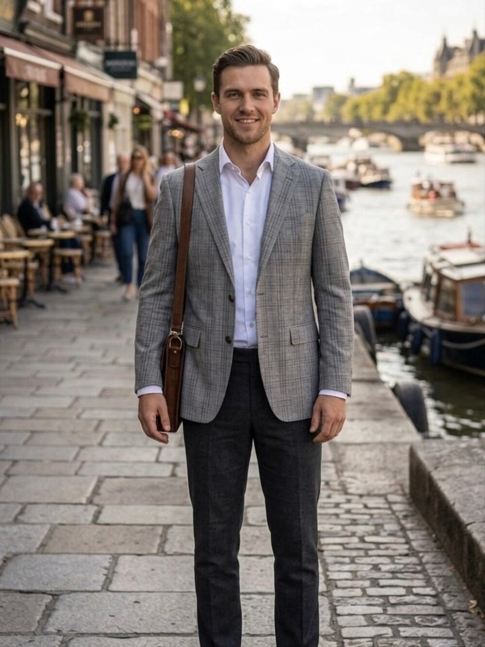 TED BAKER LONDON Karl Plaid Wool Blend Blazer Size 40 L